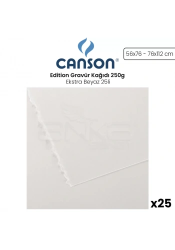Canson Edition Gravür Kağıdı 250g Ekstra Beyaz 25li