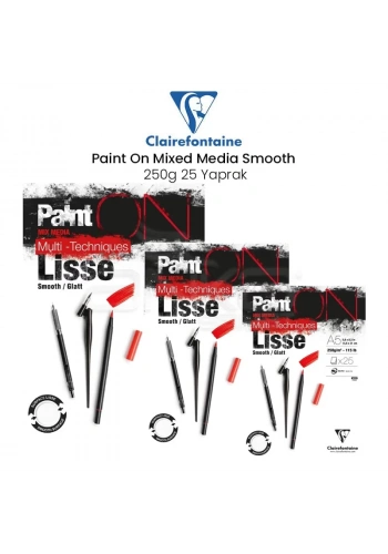 Clairefontaine Paint On Mixed Media Smooth 250g 25 Yaprak