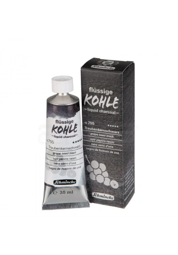 Schmincke Kohle Liquid Charcoal Sıvı Kömür 35ml Grape Seed Black