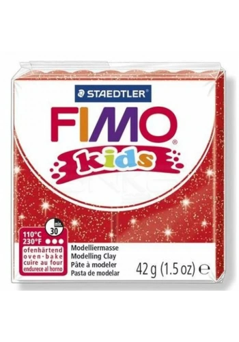 Fimo Kids Polimer Kil 42g No:212 Yaldızlı Kırmızı