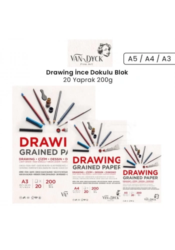 Van Dyck Drawing İnce Dokulu Blok 20 Yaprak 200g
