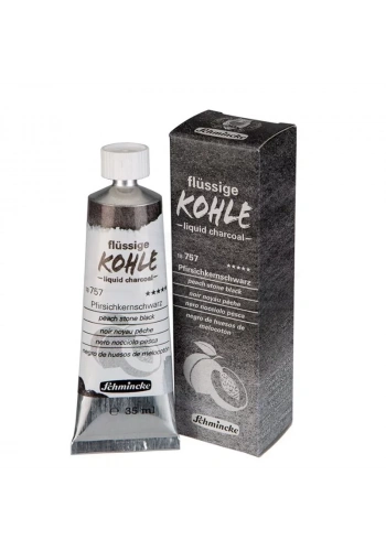 Schmincke Kohle Liquid Charcoal Sıvı Kömür 35ml Peach Stone Black