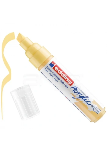Edding 5000 Akrilik Marker Kalem 5-10mm Kesik Uç 915 Pastel Sarı