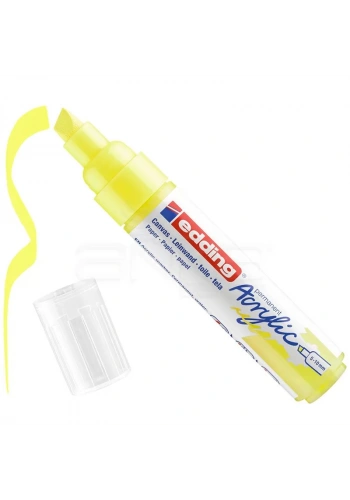 Edding 5000 Akrilik Marker Kalem 5-10mm Kesik Uç 065 Fosforlu Sarı