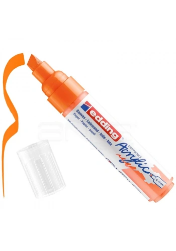 Edding 5000 Akrilik Marker Kalem 5-10mm Kesik Uç 066 Fosforlu Turuncu