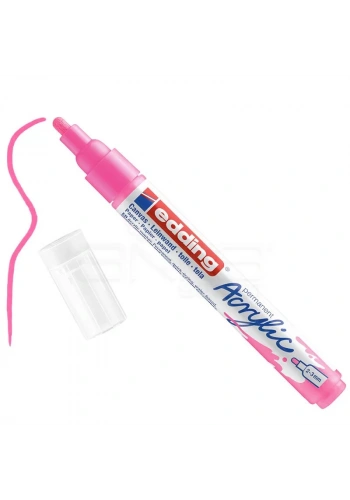 Edding 5100 Akrilik Marker Kalem 2-3mm Yuvarlak Uç 069 Fosforlu Pembe