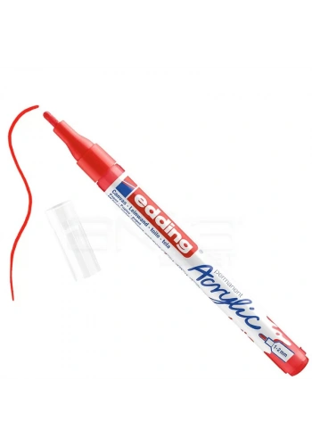 Edding 5300 Akrilik Marker Kalem 1-2mm Yuvarlak Uç 902 Trafik Kırmızı