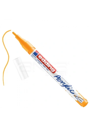 Edding 5300 Akrilik Marker Kalem 1-2mm Yuvarlak Uç 906 Güneş Sarısı