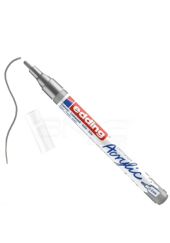 Edding 5300 Akrilik Marker Kalem 1-2mm Yuvarlak Uç 923 Gümüş