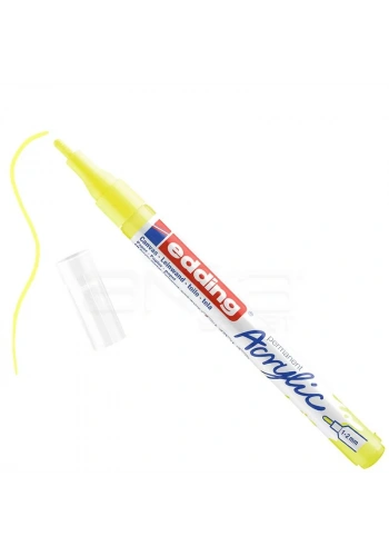 Edding 5300 Akrilik Marker Kalem 1-2mm Yuvarlak Uç 065 Fosforlu Sarı