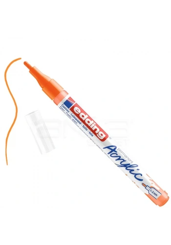 Edding 5300 Akrilik Marker Kalem 1-2mm Yuvarlak Uç 066 Fosforlu Turuncu