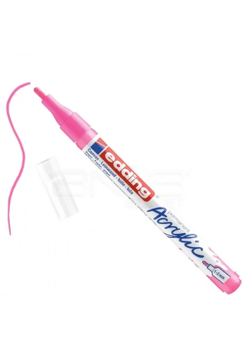 Edding 5300 Akrilik Marker Kalem 1-2mm Yuvarlak Uç 069 Fosforlu Pembe