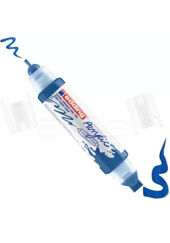 Edding 5400 Akrilik Marker Kalem Çift Uçlu 3D Double Liner 903 Anzer Mavi