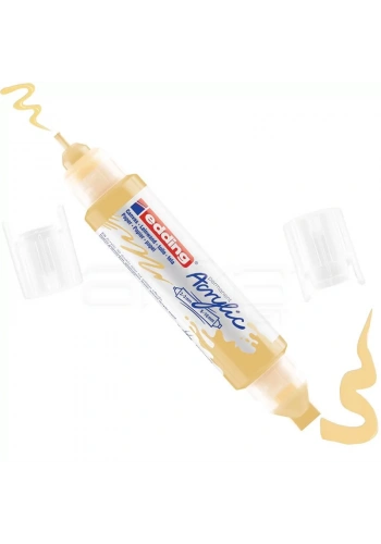 Edding 5400 Akrilik Marker Kalem Çift Uçlu 3D Double Liner 915 Pastel Sarı