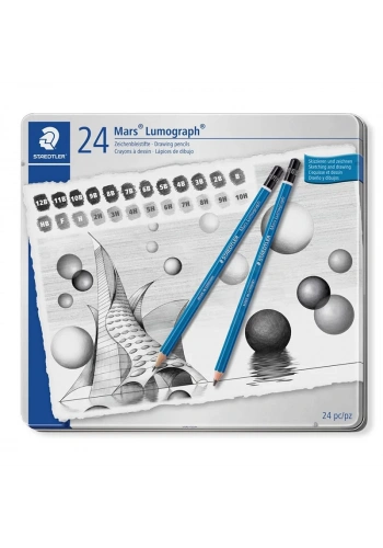 Staedtler Mars Lumograph Dereceli Kalem Seti 24lü