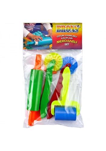 Brons Oyun Hamuru Kalıpları Merdaneli Set BR-475