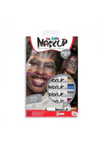 Carioca Mask Up Yüz Boyası Seti Metalik Renkler 6g 6lı 43155