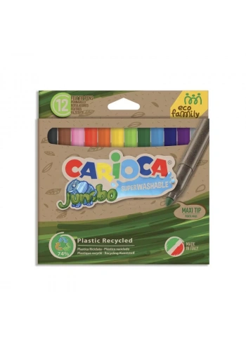 Carioca Joy Süper Yıkanabilir Ekonomik Jumbo Keçeli Boya Kalemi 12li 43101