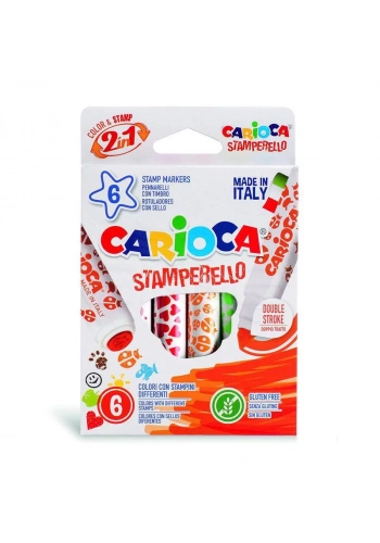 Carioca Stamperello Damga ve Keçeli Kalem Seti 6 Renk 42279