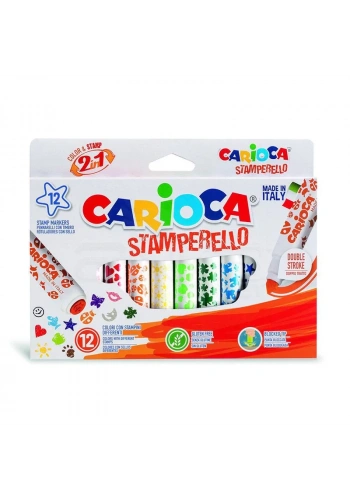 Carioca Stamperello Damga ve Keçeli Kalem Seti 12 Renk 42240