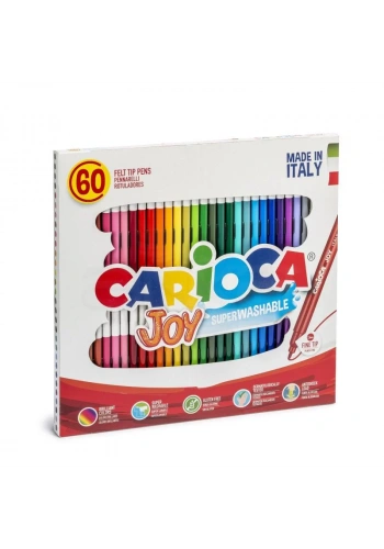 Carioca Joy Süper Yıkanabilir Keçeli Boya Kalemi 60lı 41015