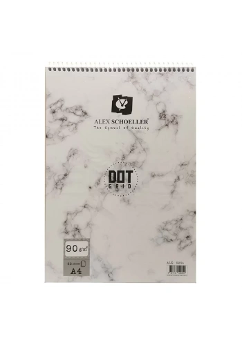 Alex Schoeller Dot Grid Spiralli Noktalı Çizim Defteri 90g 60 Yaprak
