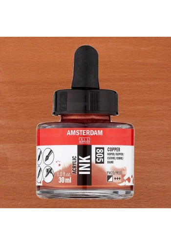 Talens Amsterdam Acrylic Ink 30ml 805 Copper