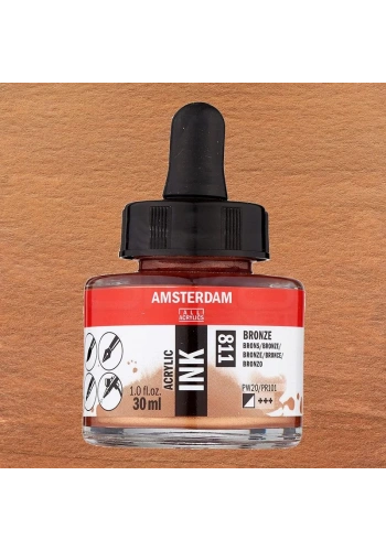 Talens Amsterdam Acrylic Ink 30ml 811 Bronze