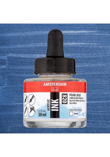 Talens Amsterdam Acrylic Ink 30ml 820 Pearl Blue