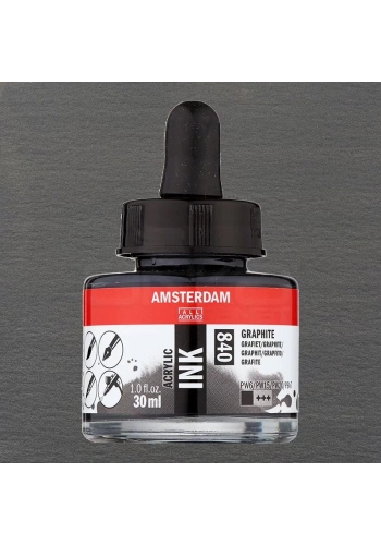 Talens Amsterdam Acrylic Ink 30ml 840 Graphite