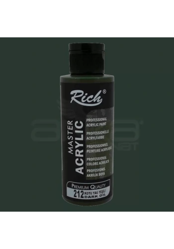 Rich Master Akrilik Boya 120ml 212 Koyu Yağ Yeşili