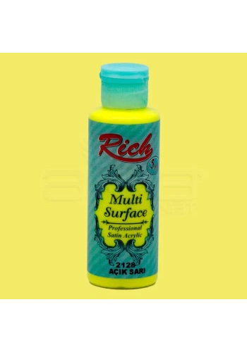 Rich Multi Surface Akrilik Boya 120ml 2128 Açık Sarı