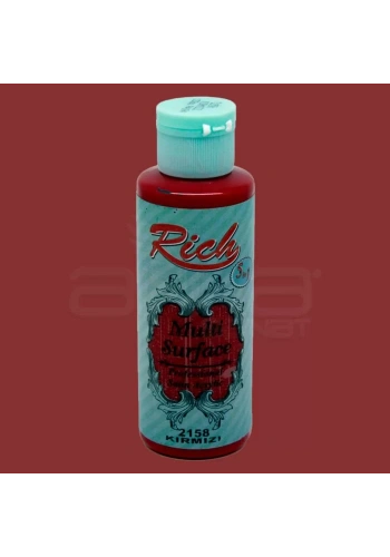 Rich Multi Surface Akrilik Boya 120ml 2158 Kırmızı