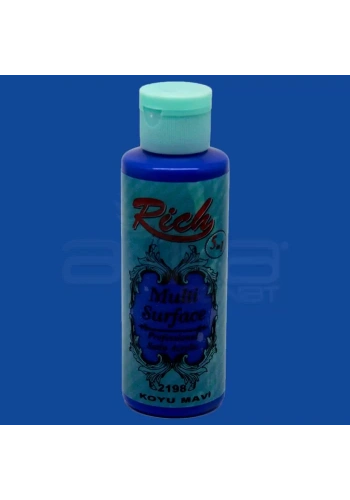 Rich Multi Surface Akrilik Boya 120ml 2198 Koyu Mavi