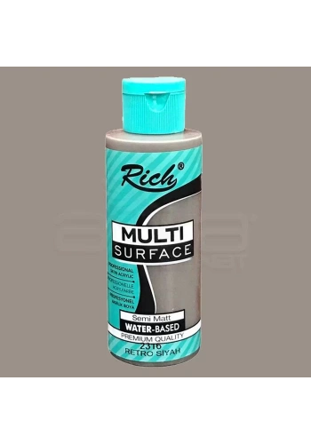 Rich Multi Surface Akrilik Boya 120ml 2316 Retro Siyah