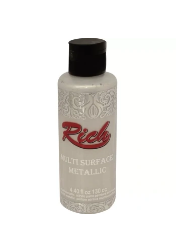 Rich Multi Surface Metalik Her Yüzey İçin Akrilik Boya 120ml 6502 Gümüş