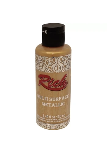 Rich Multi Surface Metalik Her Yüzey İçin Akrilik Boya 120ml 6506 Antik Altın