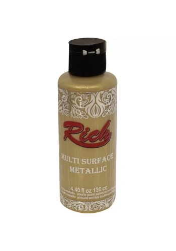 Rich Multi Surface Metalik Her Yüzey İçin Akrilik Boya 120ml 6510 Beyaz Altın