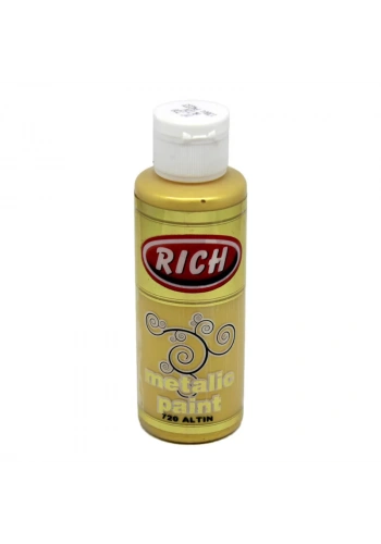 Rich Akrilik Metalik Boya 120ml 720 Altın