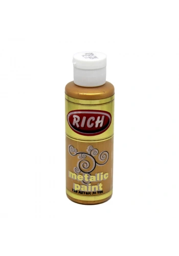 Rich Akrilik Metalik Boya 120ml 728 Aztek Altın