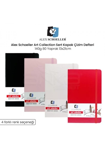 Alex Schoeller Art Collection Sert Kapak Çizim Defteri 140g 80 Yaprak 13x21cm