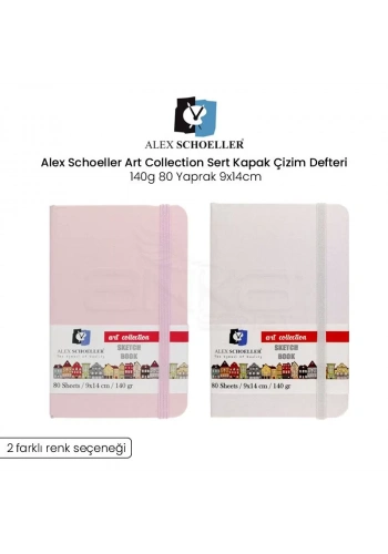 Alex Schoeller Art Collection Sert Kapak Çizim Defteri 140g 80 Yaprak 9x14cm