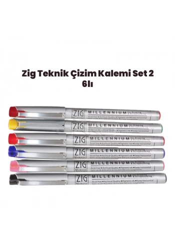 Zig Teknik Çizim Kalem Set 2 6lı 0,5mm