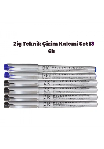 Zig Teknik Çizim Kalem Set 13 6lı