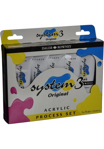 Daler Rowney System 3 Akrilik Boya Process Set 5x75ml