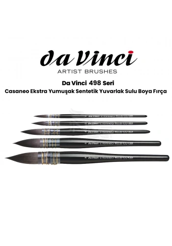 Da Vinci Casaneo Ekstra Yumuşak Sentetik Yuvarlak Sulu Boya Fırçası Seri 498