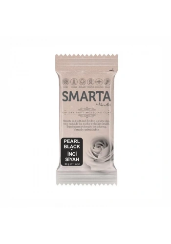 Smarta Hava ile Kuruyan Modelleme Hamuru 60g İnci Siyah