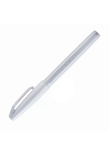 Pentel Brush Sign Pen Fırça Uçlu Kalem Light Grey