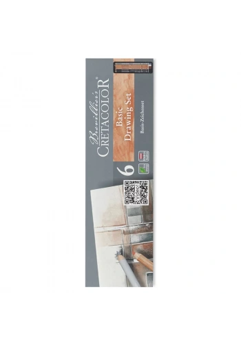 Cretacolor Basic Drawing Set Temel Çizim Kalemleri 6lı Metal Kutu 40006