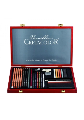 Cretacolor Ultimo Premium Çizim Seti Ahşap Kutu 36lı 40067